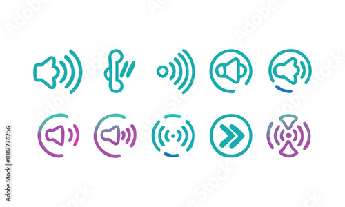 Download  Listening And Speaking  Icon Set . This Design Concept Isolated Premium Vector. 