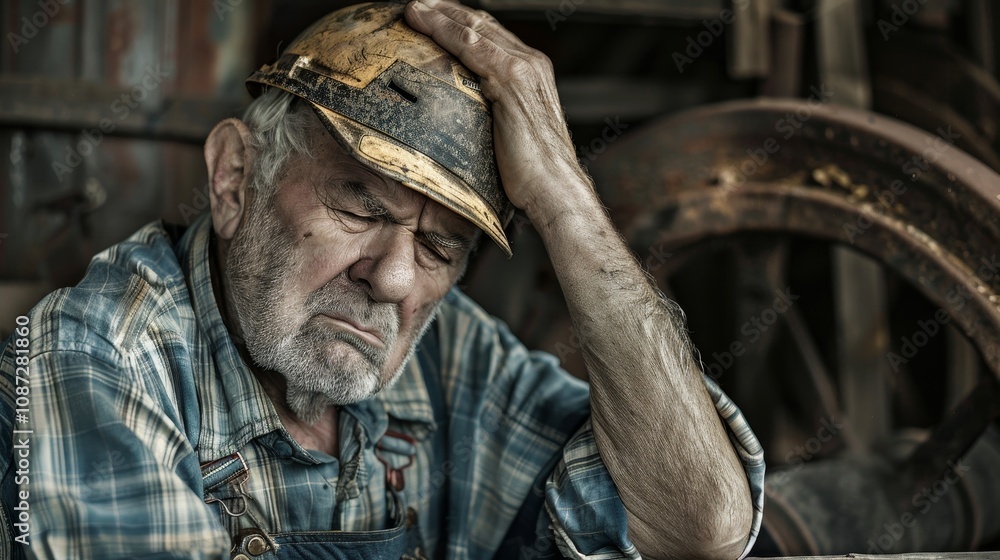 Obraz premium Weary Worker