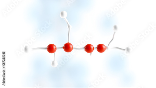 3D image of Atovaquone skeletal formula - molecular chemical structure of quinone antimicrobial medication isolated on white background photo