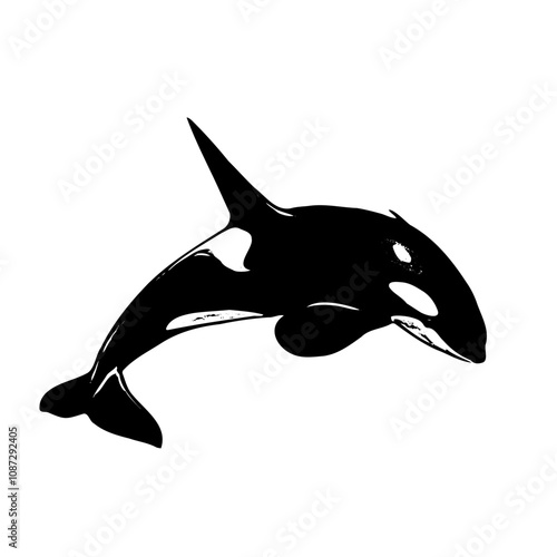 Orca animal vector ilustration design 