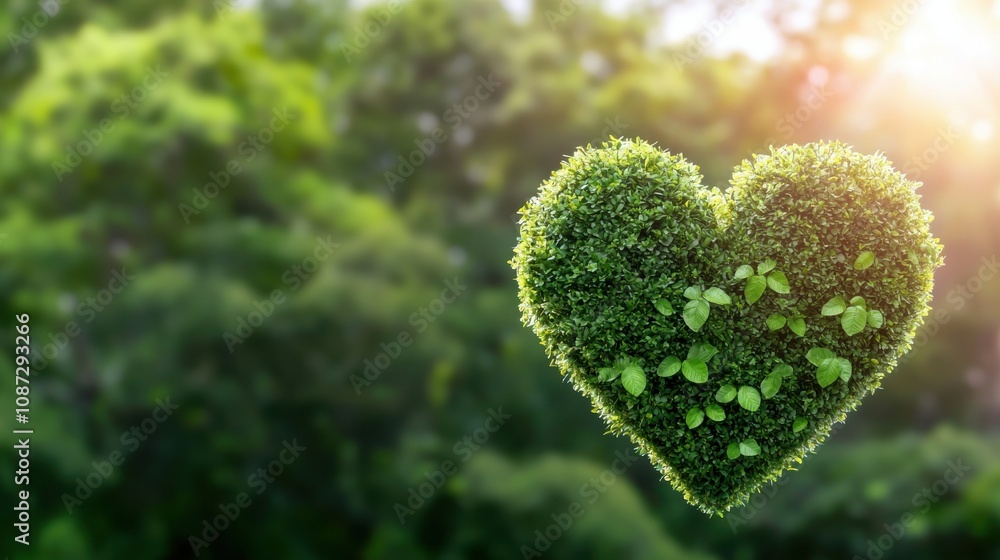 Glowing Heart Shaped Earth in Vibrant Universe