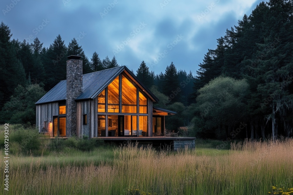 Scenic View from a Charming Modernized Log Cabin Scenic View from a Charming Modernized Log Cabin