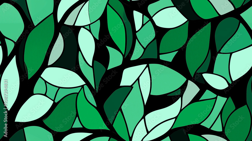 Abstract leaf pattern with intertwining vines in rhythmic design - seamless pattern texture png Abstract leaf pattern with intertwining vines in rhythmic design - seamless pattern texture png