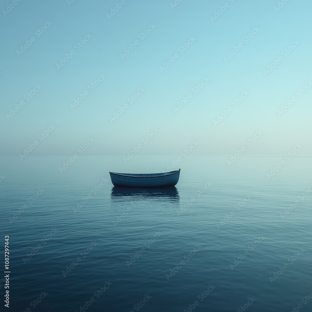 a boat floating on a calm sea a boat floating on a calm sea