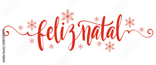 Feliz natal lettering vector eps