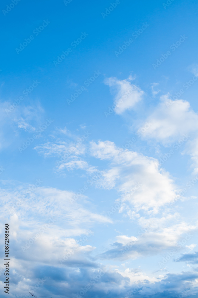 Naklejka premium Sunset sky view, natural sunset sky landscape scene