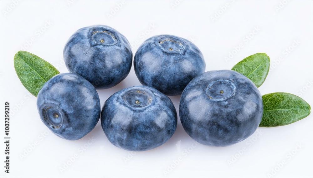 Blueberry fruit on white background, top view of blueberries fruits isolated on white background, ripe blueberry fruits. ai generated Blueberry fruit on white background, top view of blueberries fruits isolated on white background, ripe blueberry fruits. ai generated