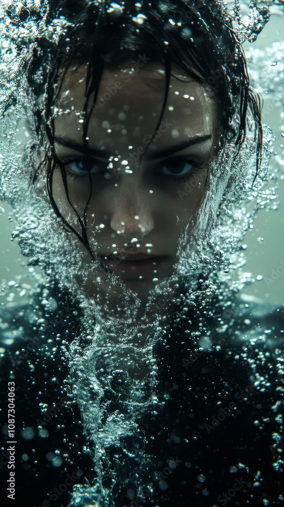 Intense Underwater Portrait with Bubbles
Intense Underwater Portrait with Bubbles