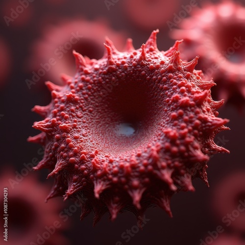 Extreme Close-up Algebraic Fractal of a Human Blood Cell photo