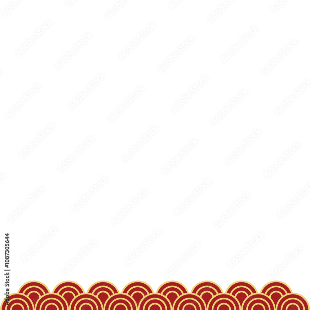 Obraz premium Chinese Wave Ornament