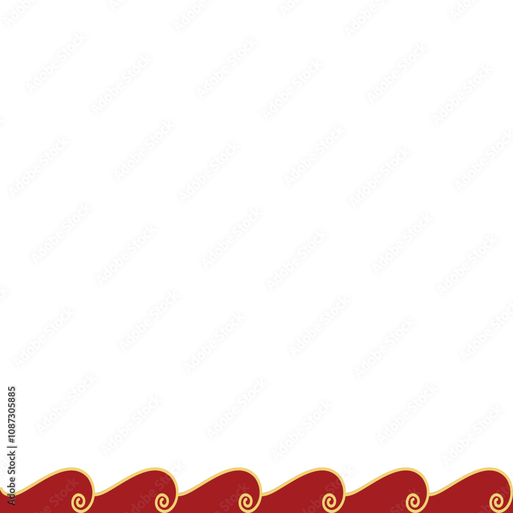 Obraz premium Chinese Wave Ornament