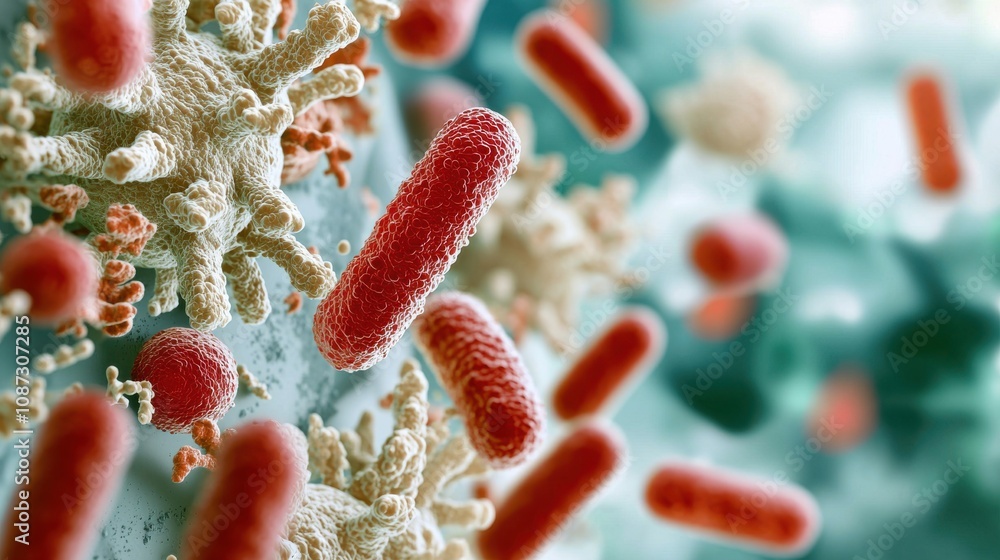 Microscopic View of Harmful Bacteria in Petri Dish Microscopic View of Harmful Bacteria in Petri Dish