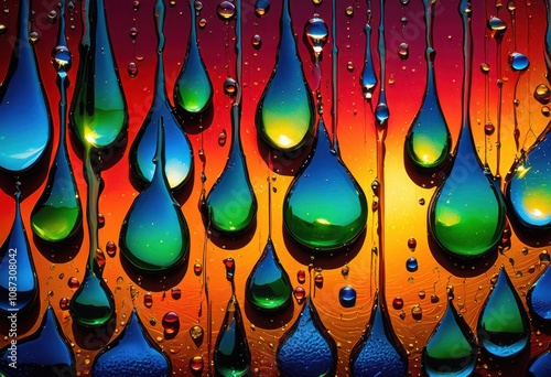 vivid colors crystal clear glass droplets create captivating visual imagery vibrant surfaces, rainbow, lgbtq, lgbt, pride, colorful, love, equality