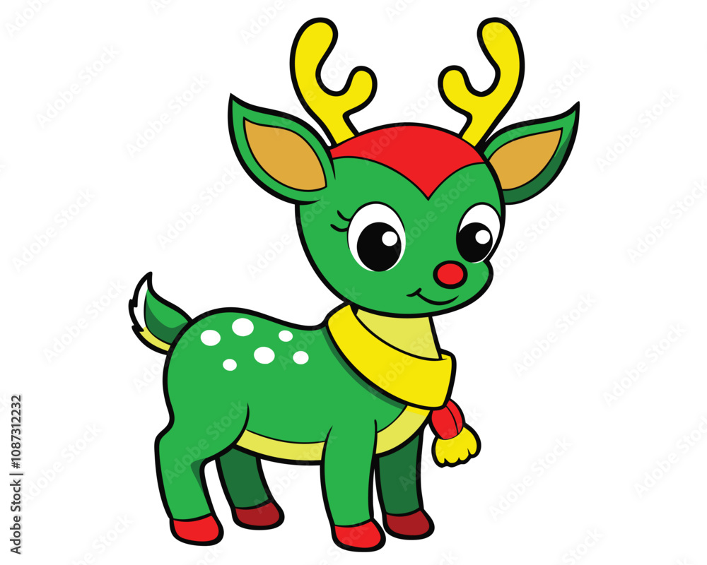 christmas baby reindeer illustration deer vector christmas baby reindeer illustration deer vector