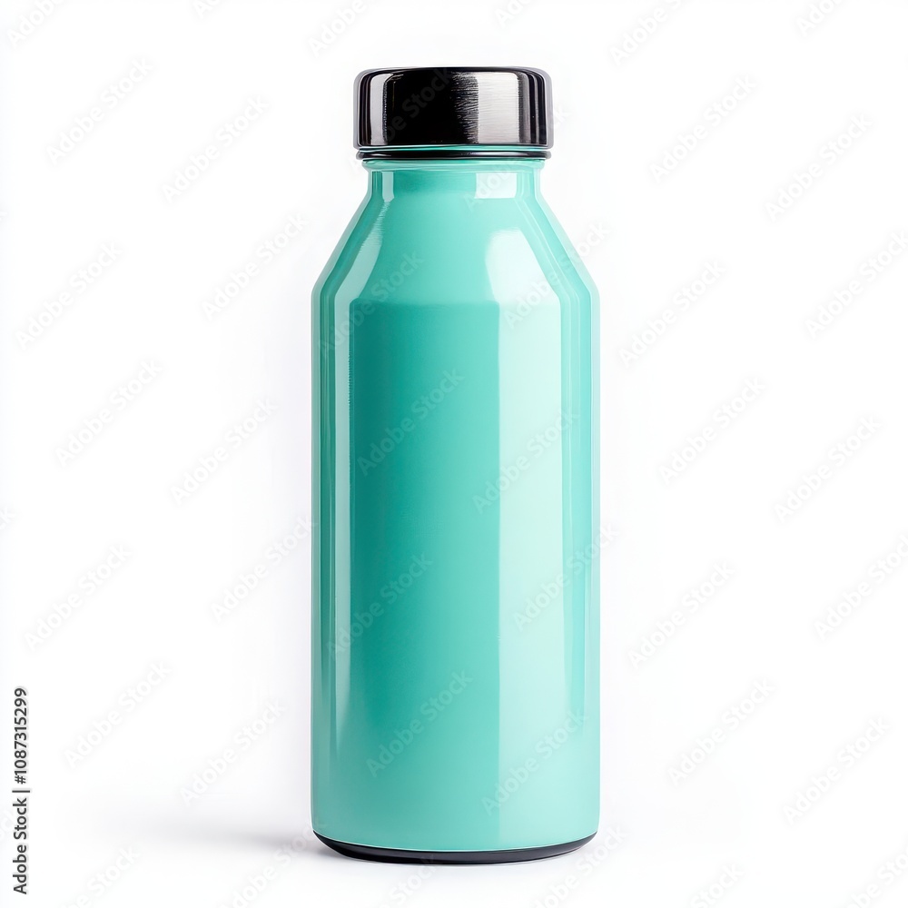 a reusable water bottle, eco-friendly item, modern design, isolated on white background a reusable water bottle, eco-friendly item, modern design, isolated on white background