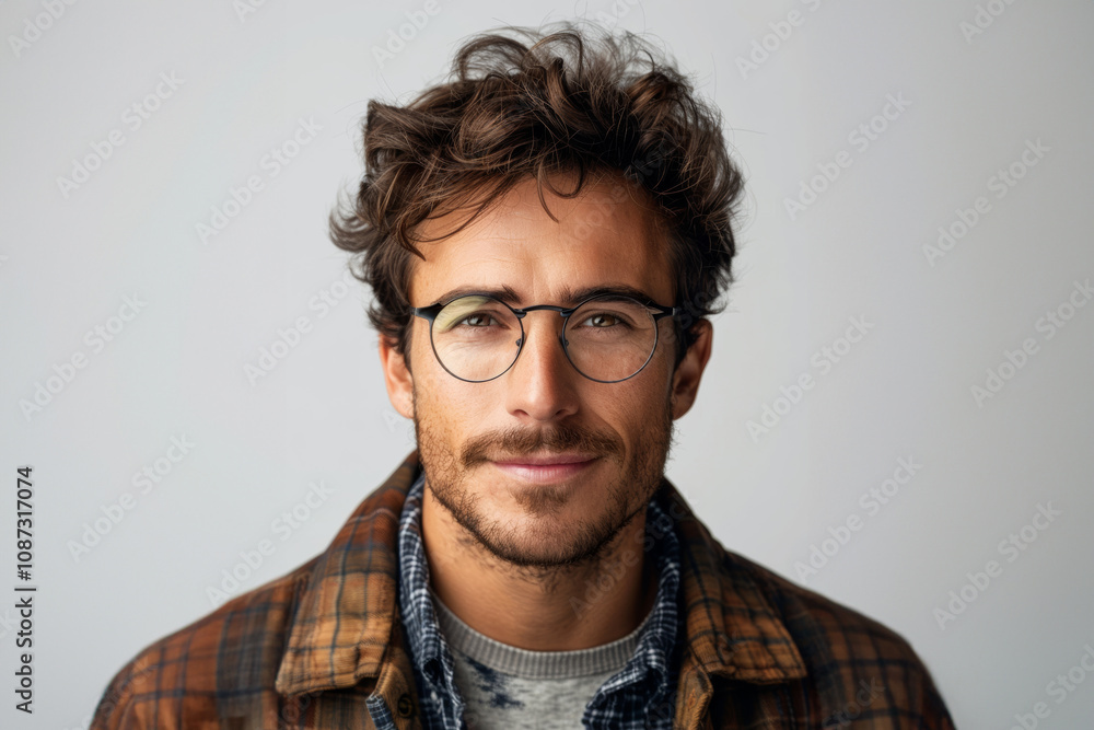 Caucasian man in comfortable, everyday outfits that transition seamlessly from casual to professional, this scene is set against a clear white backdrop. Caucasian man in comfortable, everyday outfits that transition seamlessly from casual to professional, this scene is set against a clear white backdrop.