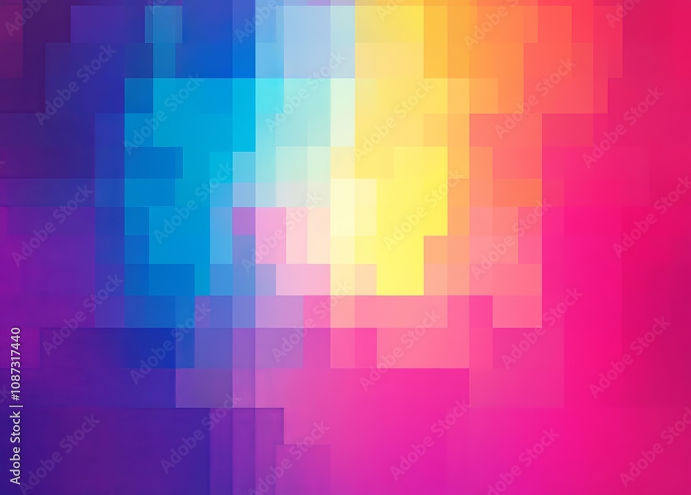 Artistic Approach to Pixelated Color Block Backgrounds Artistic Approach to Pixelated Color Block Backgrounds