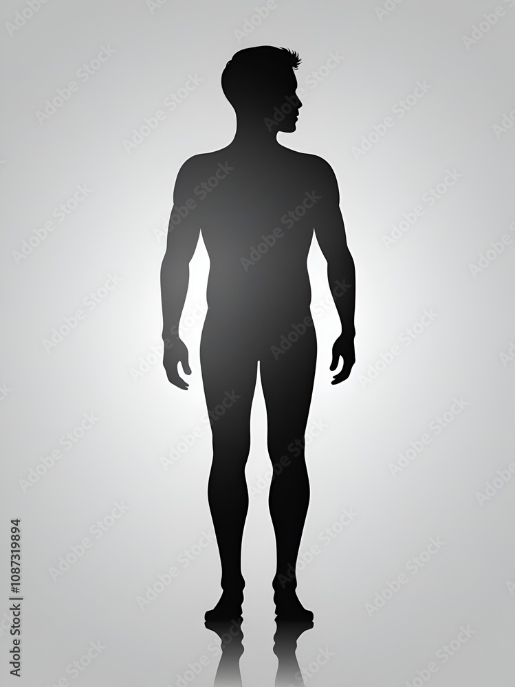 Silhouette vector art of male Silhouette vector art of male