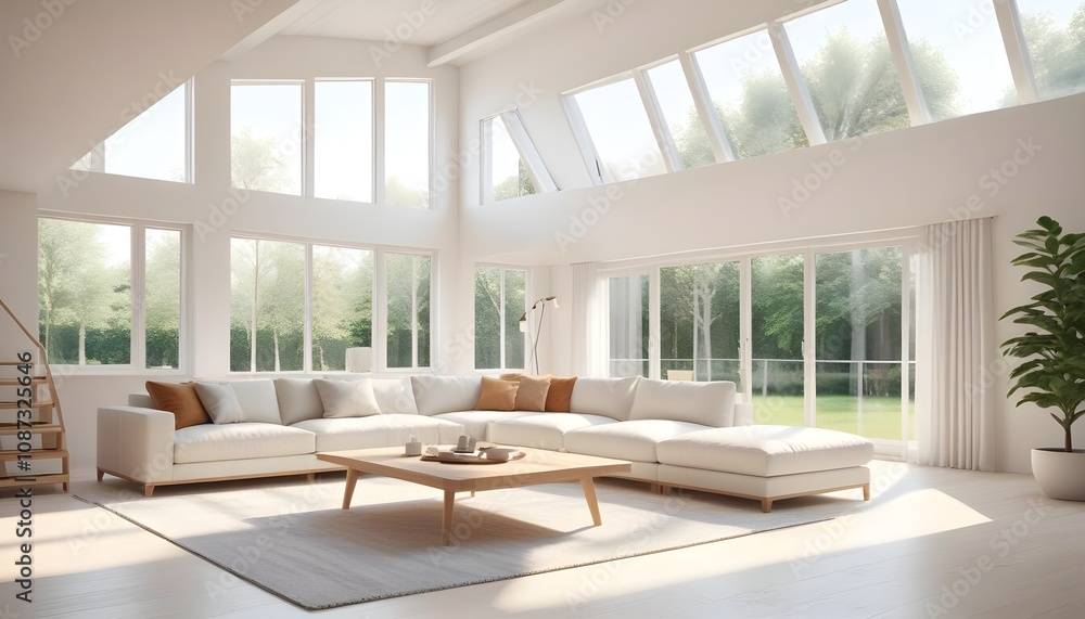 Illustration of the living room interior Illustration of the living room interior