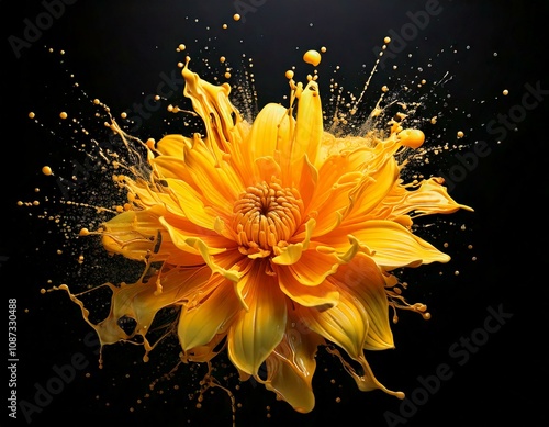 Flowers turning to water