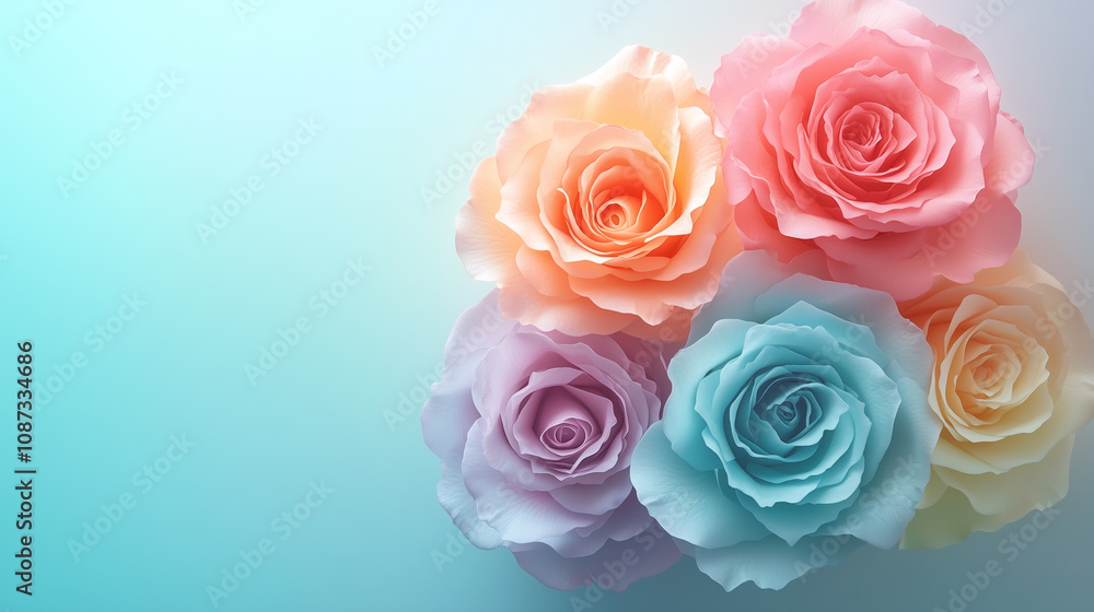 Fototapeta premium A gift with flowers for valentines day or anniversary