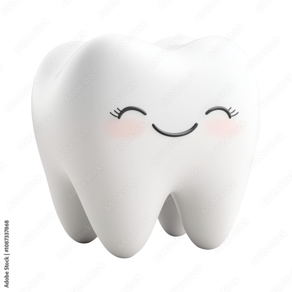 PNG image of a cute smiling tooth character with happy expression in cartoon style, dentist clinic advertisement, oral health advertising PNG image of a cute smiling tooth character with happy expression in cartoon style, dentist clinic advertisement, oral health advertising