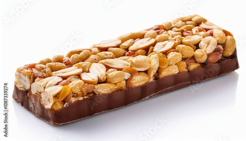 healthy protein bar isolated on transparent or white background