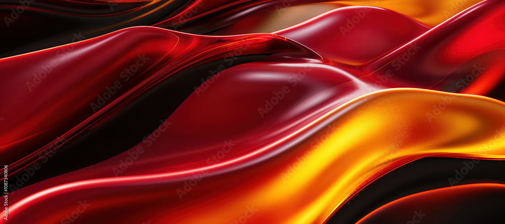 glowing wave of gold, black and red, colorful 1 glowing wave of gold, black and red, colorful 1
