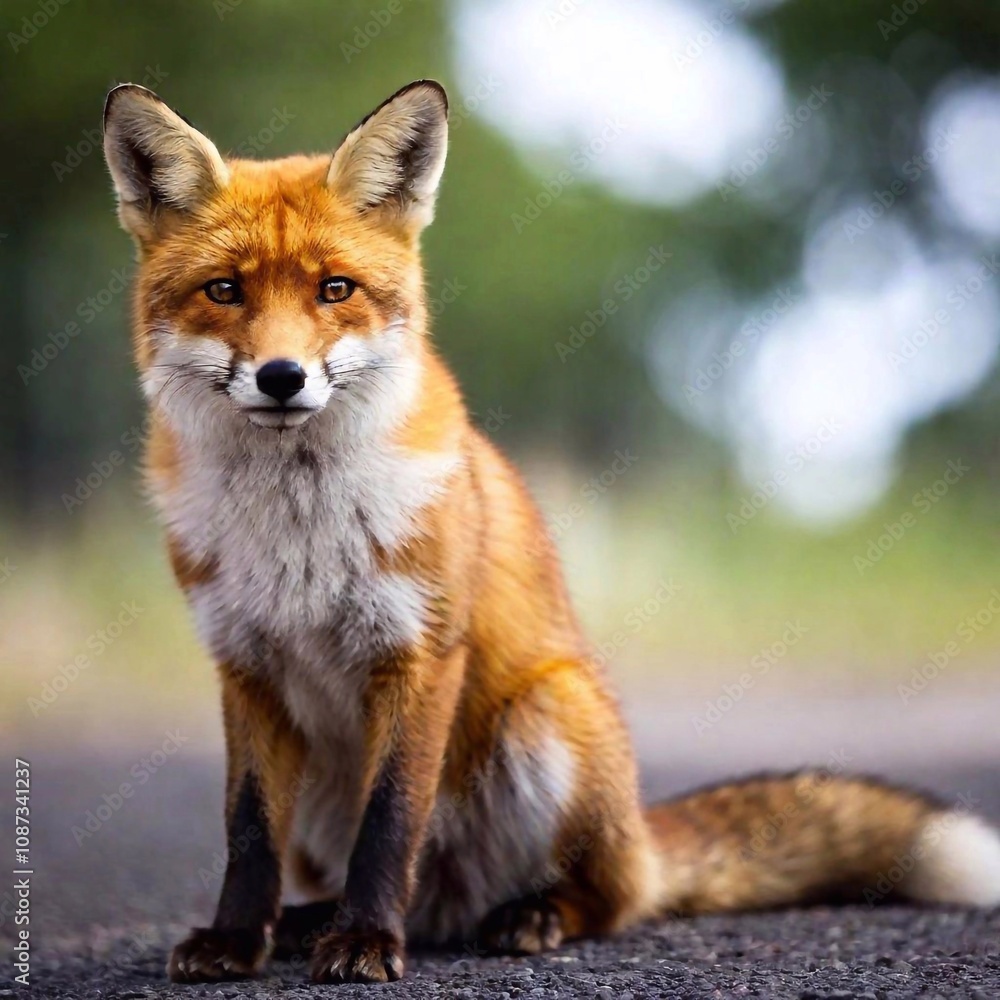 red fox in the forest red fox in the forest