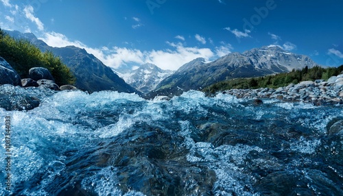 photo of a seamless texture of a clear water stream photo