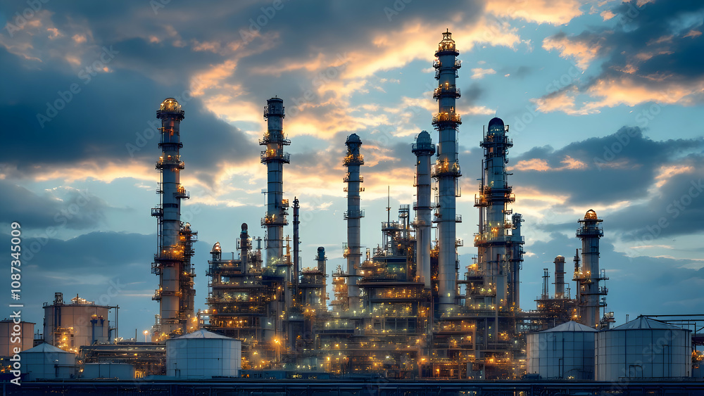 Obraz premium Oil refinery industry