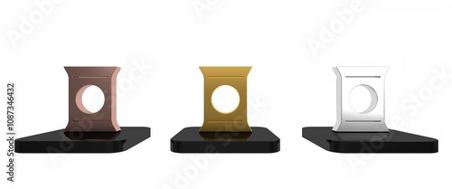 Wallpaper Mural Colorful Bag or packet potato chips icon isolated on white background. Minimalism concept. 3D render illustration Torontodigital.ca