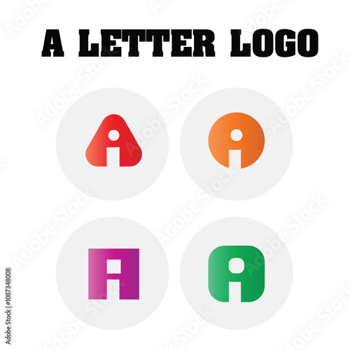 A letter logo design template 