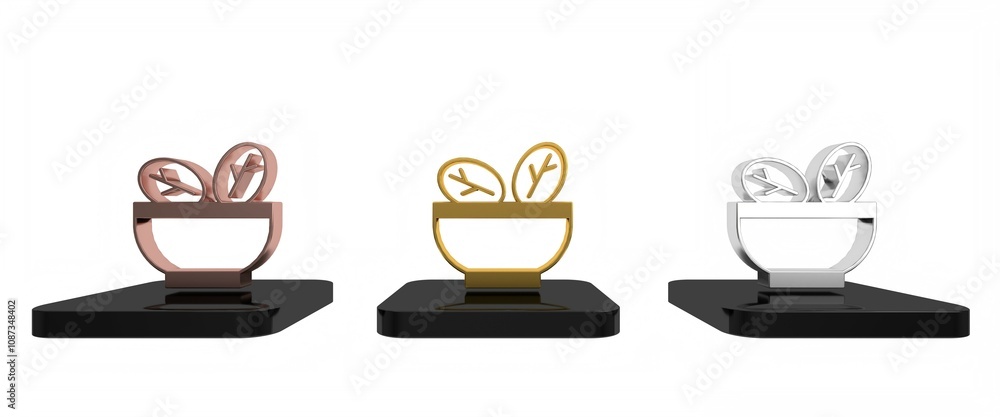 Colorful Salad in bowl icon isolated on white background. Fresh vegetable salad. Healthy eating. Minimalism concept. 3D render illustration Colorful Salad in bowl icon isolated on white background. Fresh vegetable salad. Healthy eating. Minimalism concept. 3D render illustration