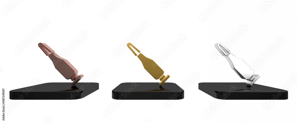 Colorful Bullet icon isolated on white background. Minimalism concept. 3D render illustration Colorful Bullet icon isolated on white background. Minimalism concept. 3D render illustration