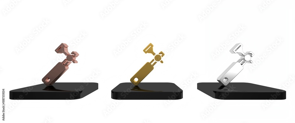 Φωτογραφία Colorful Jewelers lupe for diamond grading with dimond icon isolated on white background