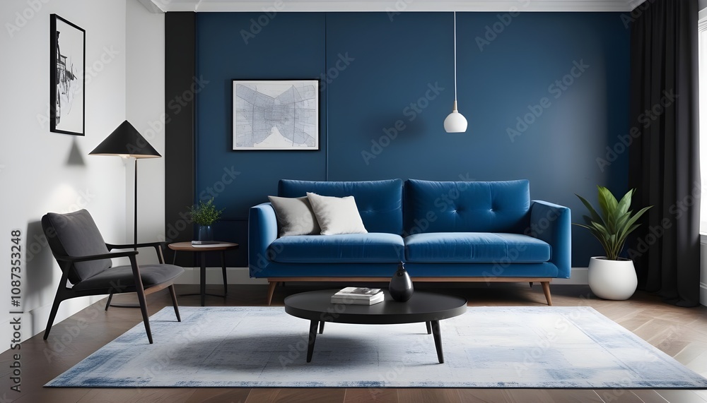 Illustration of the living room interior Illustration of the living room interior