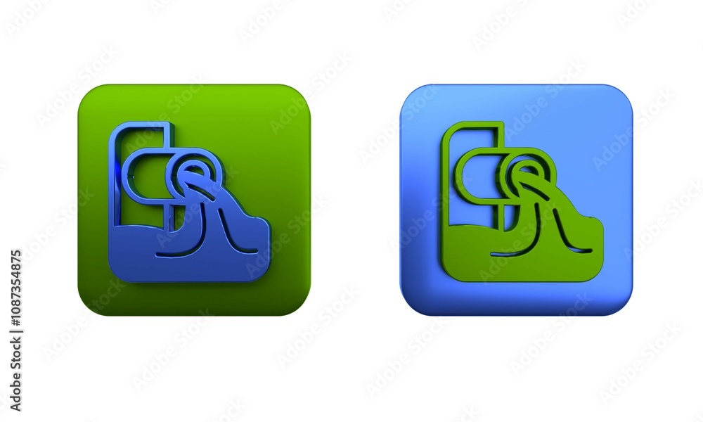 Colorful Wastewater icon isolated on white background. Sewer pipe. From the pipe flowing liquid into the river. Square button. 3D render illustration Colorful Wastewater icon isolated on white background. Sewer pipe. From the pipe flowing liquid into the river. Square button. 3D render illustration