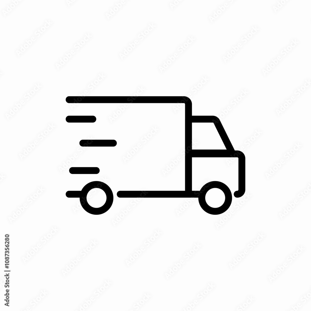 Fototapeta premium cargo auto delivery icon vector sign