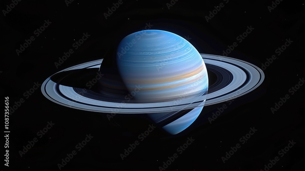 3D illustration of Saturn's planetary ring system, cosmic solar system concept. 3D illustration of Saturn's planetary ring system, cosmic solar system concept.