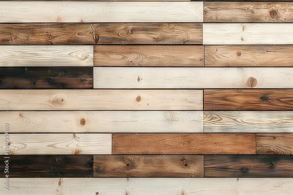 Wood plank texture background featuring mix of light and dark shades, showcasing natural grain patterns and knots. This versatile design is perfect for rustic or modern decor Wood plank texture background featuring mix of light and dark shades, showcasing natural grain patterns and knots. This versatile design is perfect for rustic or modern decor