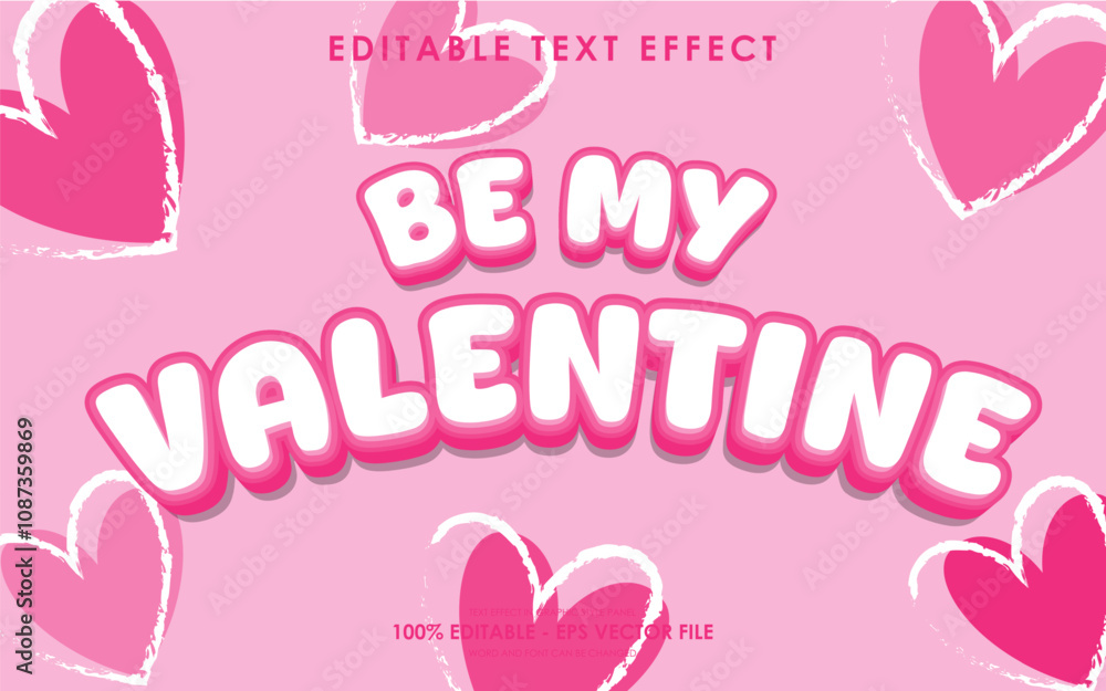 Editable Be My Valentine Text Effect with a Valentine's themed background Editable Be My Valentine Text Effect with a Valentine's themed background