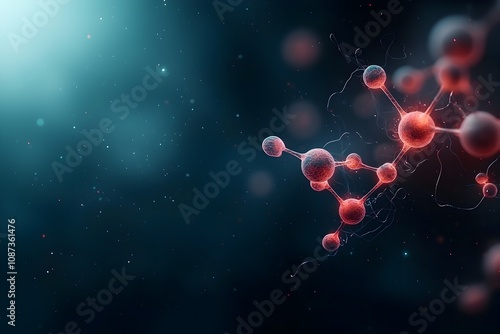 Captivating Molecular Formations A Mesmerizing of Quantum Phenomena and Bioluminescent Energy Fields This captivating image showcases the beauty and complexity of molecular structures