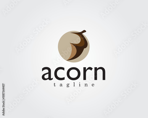 creative acorn logo design template