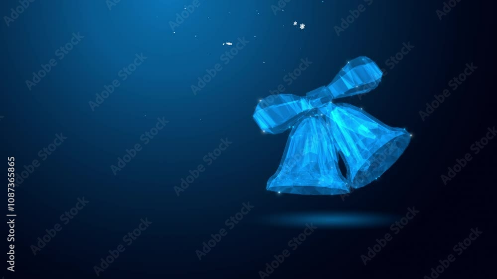 Sparkling Blue Bell Decoration for New Year Celebrations: A Festive