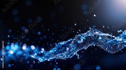 Wallpaper Mural Conceptual Representation of Smart Water Nozzles in a Digital Environment, Showcasing Innovative Technology and Fluid Dynamics for Various Applications Torontodigital.ca