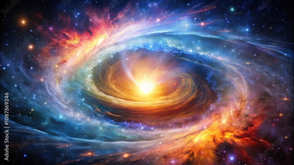 A Celestial Vortex of Cosmic Dust and Glowing Stars, A Symphony of Colors and Light, A Tapestry of Infinite Wonder A Celestial Vortex of Cosmic Dust and Glowing Stars, A Symphony of Colors and Light, A Tapestry of Infinite Wonder