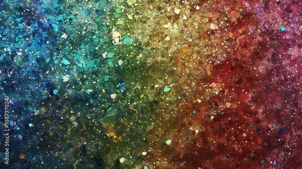 Fototapeta premium Holographic rainbow foil iridescent texture abstract hologram background 