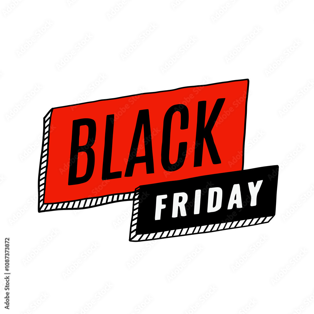 Fototapeta premium Attention-Grabbing Black Friday Sale Sign - PNG