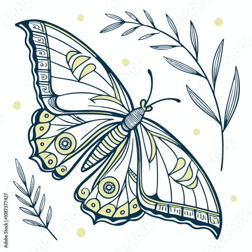 Adobe Illustrator Artwork Butterflies are known for their colorful and varied wing patterns. You might envision patterns with intricate designs—perhaps stripes, dots, or even eye-like spots on the win